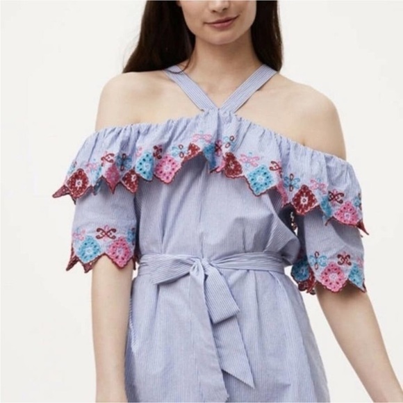 Ann Taylor Off the shoulder Halter Dress Medium - Picture 6 of 6